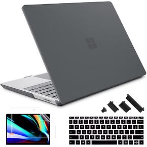 May Chen Compatible with Microsoft Surface Laptop Go 3 Go 2 Go 1 12.4 Inch Model 1943 2013 (2023 2022 2020 Release), Plastic Hard Shell Case with Screen Protector + Keyboard Cover, Abstract Flowers