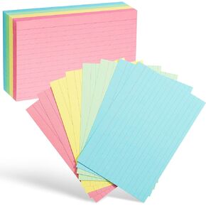 Mr. Pen- Pastel 3" x 5", 180 Lined Index Cards, Note Cards, Flash Cards, Study Cards, Notecards for Studying, Ruled Flashcards for Studying.