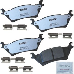 Bendix Fleet Metlok Severe Duty Rear Brake Pads for Ford F-150 2017-2012, Lobo 2016-2015- (MKD1602FM)