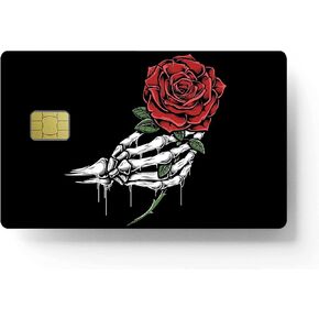 Rose Credit Card Stickers Skin No Bubble Slim Waterproof Anti-Wrinkling Removable Vinyl Debit Skin Cover Credit Card Decals in Saudi Arabia