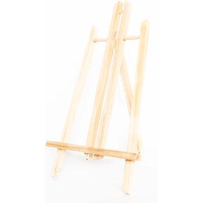 Stiles Letter Board Table Top Easel, Wooden Desktop Easel for Announcement Boards, Paintings, or Canvases, 8 by 15 Inches, Small