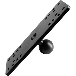 WINDFRD Aluminum Fish Finder Mounting Plate with 1" / B Size Ball for Garmin, Lowrance and More Marine Electronic Device Mount, Compatible with RAM Mount, Scotty, iBOLT B Size Double Socket Arm
