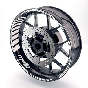 ملصقات حافة عجلة MC MOTOPARTS مقاس 17 بوصة AA01 شريط لاصق جداري متوافق مع CB 1000R 500X CB600F Hornet (برتقالي)