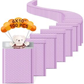 Metronic Large Bubble Mailers 12x15 Inch 40 Pack Waterproof Padded Envelopes Lavender Bubble Envelopes Opaque Cushioning Mailer for Shipping Clothes, Books,Jewelry Makeup Supplies