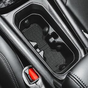 auovo Anti-dust Door Mats for 2018 2019 2020 2021 Compass Accessories Interior Gate Door Pocket Liner Cup Holder Insert Center Console Pad(Black, 2018-2021)