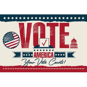 Vote Postcards Bulk - Vote Them All Out - Set of 100-4x6 Standard Size - US Flag Post Card - Great Election Supplies, Fun and Eye-Catching Design Send Postcards to Voters, Family and Friends