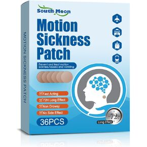 UXBDGMTO 36Pcs Motion Sickness Patches & Sea Sickness Bands for The Relief of Nausea and Vertigo from Travel of Cars, Ships, Airplanes & Other Forms of Transport Movement