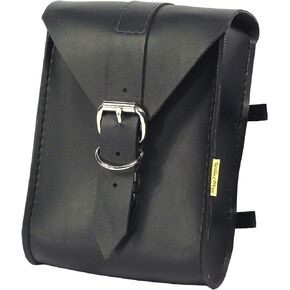 Dowco Willie & Max 58421-00 Standard Series: Synthetic Leather Compact Motorcycle Sissy Bar Bag, Black, Universal Fit