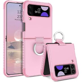 GUAGUA Compatible with Samsung Galaxy Z Flip 3 Case 5G 6.7 Inch Hybrid 2 in 1 Hard PC Soft TPU Heavy Duty Rugged Shockproof Full-Body Protective Phone Cover for Samsung Z Flip3, Black