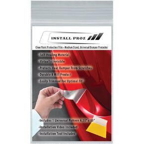 Clear Paint Protection Film-Medium Sized, Universal, Rear Bumper Protector