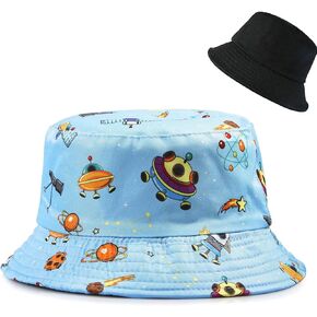 Taidor Kids Bucket Hat Print Cotton Beach Hat Summer Travel Sun Hats