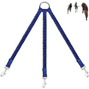Bungee Triple Dog Coupler Leash Tangle Free 3 Three Way Stretchy Lead Split Lease Extender for Training Walking Trio Double Small Doggies Puppy