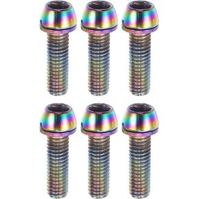 X AUTOHAUX 6 Pcs Bicycle Stem Screws for MTB Bike Bicycle Stem Durable M6x20mm Socket Head Cap Bolts Screws Nuts Steel Assorted Color