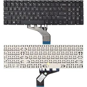 Replacement Keyboard Compatible with HP 250 G7 255 G7 15-DA 15-DB 15-DK 15-DR 15-DW 15-DU 15S-DU 15-DY 15s-DY 15s-EQ 15-EF 15s-FQ 15-GW 17-CA.Home 17-by Black US Layout