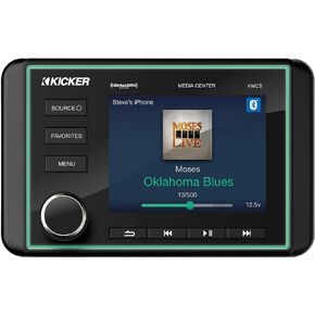 Kicker 46KMC5 Weather-Resistant Gauge-Style Media Center with Bluetooth