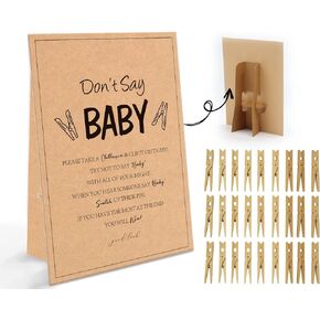 الحد الأدنى من لعبة لا تقول الطفل (علامة واحدة و50 مشبك ملابس طبيعي صغير) لا تقل لعبة استحمام الطفل، ديكورات حمام الطفل، ألعاب حمام الطفل محايدة للجنسين، الحد الأدنى الحديث، كرافت (2DS23) in Kuwait