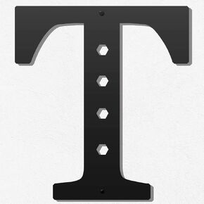 Metal Letters Wall Decor 12 Inch, Hanging Letter Sign Black, Visual 3D Large Alphabet Modern Style Wall Decor for Living Room Bedroom Office Home Wedding Party/Letter A