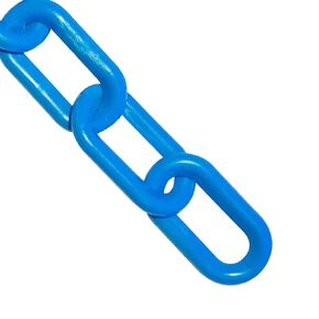 Mr. Chain Plastic Barrier Chain, Sky Blue, 1-Inch Link Diameter, 25-Foot Length (10024-25)