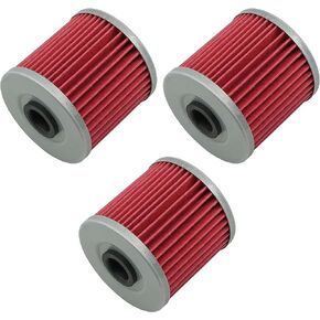 Caltric 3 Pack Oil Filter Compatible with Kawasaki 650 Klr650 Klr-650 1987-2018 16099-004