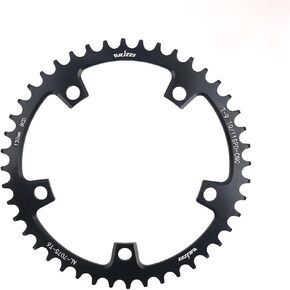 KTKEET 110/130 BCD Chainring 36/38/40/42/44/46/48/50/52/54/56/58/60T 5 Screws Round Narrow Wide Bicycle Chainring for 9/10/11 Speed Road Bike Folding Bicycle