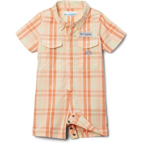 Columbia Baby Bonehead Romper, Peach Fizz Bonehead Multicheck, 3/6