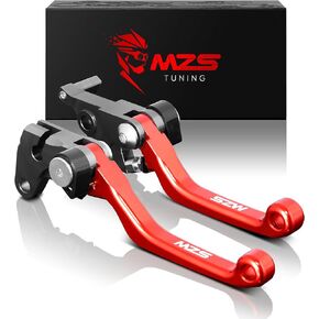 MZS Red Dirt Bike Brake Clutch Levers Pivot Adjustable CNC Compatible XR150L 2020-2023 | XR650L 2010-2023