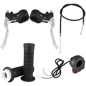 Aramox Throttle Brake Levers for Pocket Bike Mini Motorcycle, Handle Grips Kill on/Off Switch Throttle Brake Levers Kit