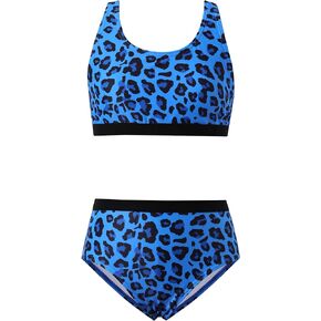 PATPAT Girl's Swimsuit 2 Piece Bathing Suits Bikini Set Swimsuit Teens Beachwear 5-12 Years