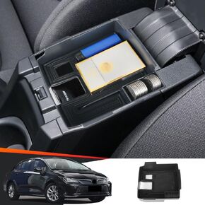 Car Center Console Organizer Tray for Toyota Corolla 2019 2020 2021 2022 2023 2024 & Toyota Corolla Cross 2022-2024 Auto Interior Accessories Front Seat Middle Armrest Box Storage Bag Accessory
