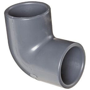 Spears 806 Series PVC Pipe Fitting, 90 Degree Elbow, Schedule 80, 1-1/2" Socket