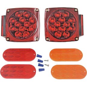12V LED Trailer Tail Light Submersible Multi-function Reflectors DOT HTLL-007N
