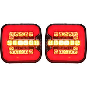 Polieez LED مجموعة ضوء الذيل للمقطورة، 10-30 فولت ضوء مقطورة المرافق مع ضوء لوحة ترخيص إشارة الفرامل الذيل، ضوء ذيل المقطورة لشاحنة مقطورة العربة RV الثلج، متوافق مع DOT in Kuwait