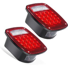 VINAUO RV Brake Lights, LED Tail Lights, 43 LED RV Tail Lights, Stop License Back up Reverse Lights Combination Taillights for Wrangler YJ TJ JK CJ Truck Trailer RV Camper
