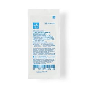 Medline NON25497HH Sterile Conforming Stretch Gauze Bandage Roll for First Aid, 3" x 75" Size