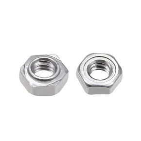 uxcell Hex Weld Nuts,3/8-16 Carbon Steel with 3 Projections Machine Screw Gray 10pcs