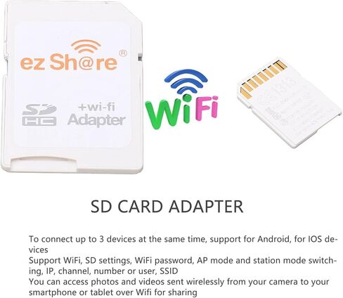 محول Zyyini TF إلى WiFi، كاتب قارئ محول WiFi عالي السرعة لكاميرا SLR، يدعم إعدادات WiFi، محول لنظام Android، لأجهزة iOS، محول للهاتف اللوحي in Saudi Arabia