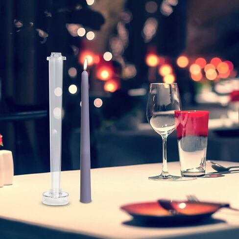 مجموعة قوالب شمعة مستدقة مقاس 10.2 بوصة، قالب شمعة كبير، قوالب مدببة طويلة للقالب مع عمود فتيل الشمعة، لوازم قالب أسطواني لحفلات الزفاف وعشاء المنزل وحفلات الديكور والمناسبات الخاصة in Kuwait