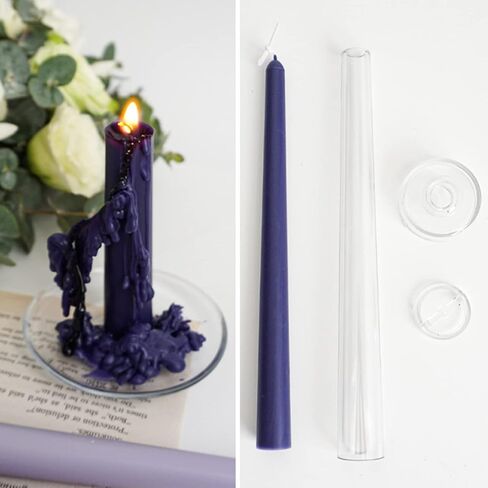 مجموعة قوالب شمعة مستدقة مقاس 10.2 بوصة، قالب شمعة كبير، قوالب مدببة طويلة للقالب مع عمود فتيل الشمعة، لوازم قالب أسطواني لحفلات الزفاف وعشاء المنزل وحفلات الديكور والمناسبات الخاصة in Kuwait