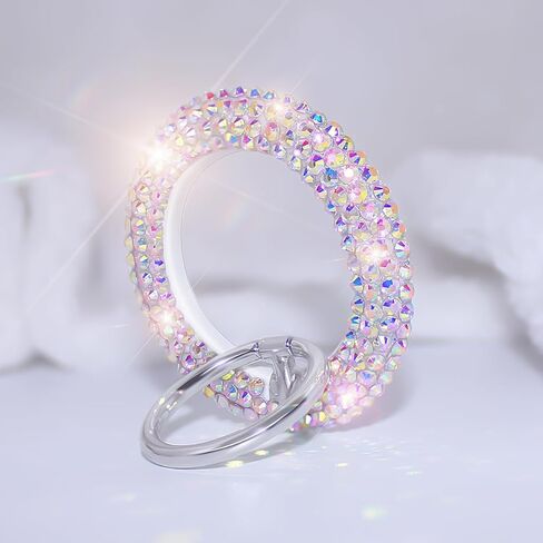 Erolagomat Bling Magnetic Cell Phone Ring Holder Grip Compatible with MagSafe，Glitter Sparkle Magnet Finger Phone Ring Grip Stand Holder Compatible with iPhone 15 14 Plus 13 12, Pro, Pro Max, Mini in Saudi Arabia