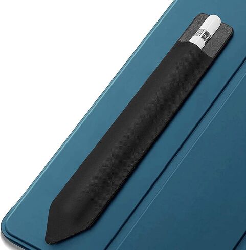 ملصق حامل أقلام الرصاص Mizi لقلم Apple Pencil الجيل الأول والثاني، جراب مرن لأقلام القلم اللاصقة متصل بحافظة لقلم Apple وأقلام اللمس الأخرى - أسود in Kuwait