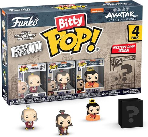 Funko Bitty Pop!: Avatar: The Last Airbender Mini Collectible Toys 4 عبوات - Iroh وAdmiral Zhao وFirelord Ozai وMystery Chase (قد تختلف التصاميم) in Saudi Arabia