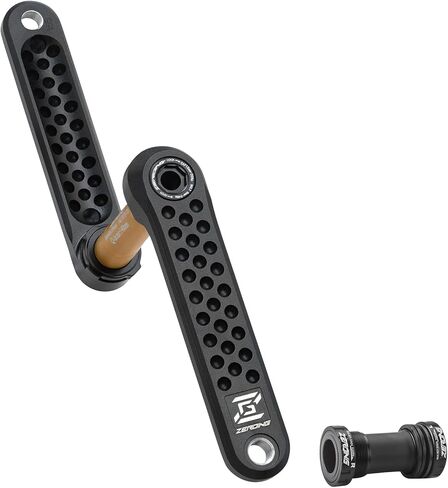 مجموعة ذراع ذراع GXP لدراجة الطريق 165 مم/170 مم/175 مم متوافقة مع دراجة المدينة، دراجة قابلة للطي، دراجة الطريق 3 مسامير تثبيت مباشر (أسود + BB، 170 مم) in Kuwait