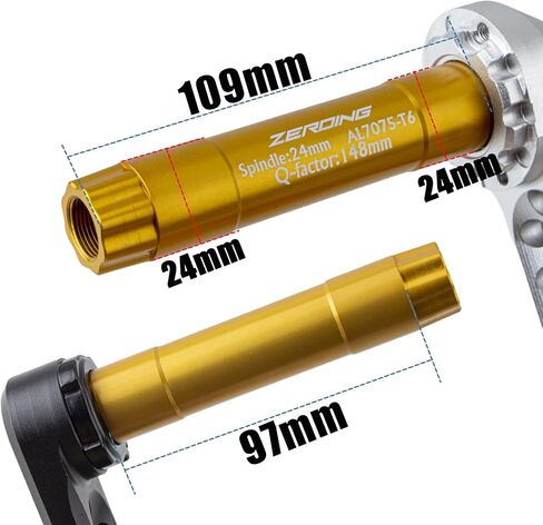 مجموعة ذراع ذراع GXP لدراجة الطريق 165 مم/170 مم/175 مم متوافقة مع دراجة المدينة، دراجة قابلة للطي، دراجة الطريق 3 مسامير تثبيت مباشر (أسود + BB، 170 مم) in Kuwait