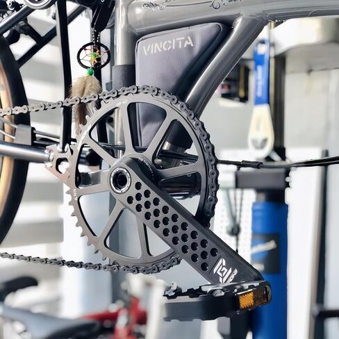 مجموعة ذراع ذراع GXP لدراجة الطريق 165 مم/170 مم/175 مم متوافقة مع دراجة المدينة، دراجة قابلة للطي، دراجة الطريق 3 مسامير تثبيت مباشر (أسود + BB، 170 مم) in Kuwait