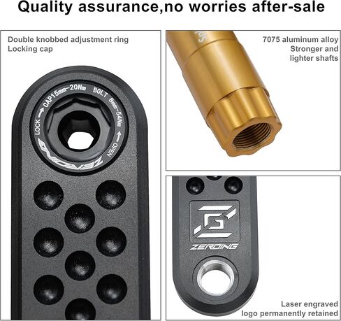 مجموعة ذراع ذراع GXP لدراجة الطريق 165 مم/170 مم/175 مم متوافقة مع دراجة المدينة، دراجة قابلة للطي، دراجة الطريق 3 مسامير تثبيت مباشر (أسود + BB، 170 مم) in Kuwait