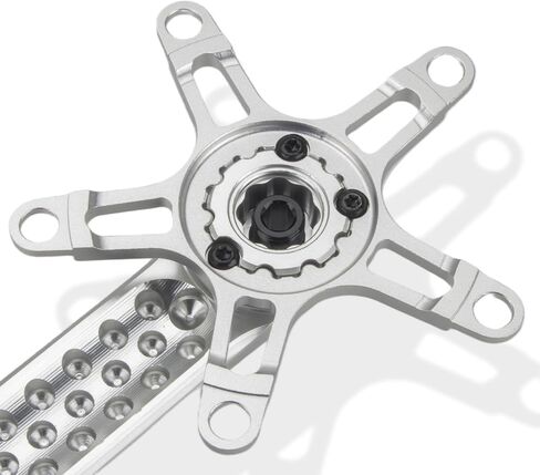 مجموعة ذراع ذراع GXP لدراجة الطريق 165 مم/170 مم/175 مم متوافقة مع دراجة المدينة، دراجة قابلة للطي، دراجة الطريق 3 مسامير تثبيت مباشر (أسود + BB، 170 مم) in Kuwait