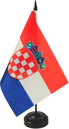 1 American and 1 Icelander 8"x5" Miniature Desk & Table Flag, Includes 2 Flag Stands & 2 Small Mini Stick Flags, USA American & Iceland Flag,Iceland Flags ,Iceland Room Flag, Friendship Flags of the World in Saudi Arabia