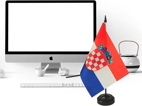 1 American and 1 Icelander 8"x5" Miniature Desk & Table Flag, Includes 2 Flag Stands & 2 Small Mini Stick Flags, USA American & Iceland Flag,Iceland Flags ,Iceland Room Flag, Friendship Flags of the World in Saudi Arabia