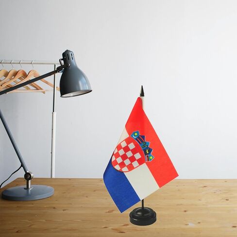 1 American and 1 Icelander 8"x5" Miniature Desk & Table Flag, Includes 2 Flag Stands & 2 Small Mini Stick Flags, USA American & Iceland Flag,Iceland Flags ,Iceland Room Flag, Friendship Flags of the World in Saudi Arabia