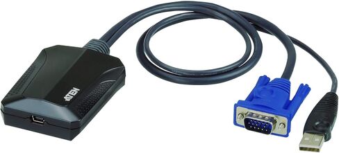 ATEN CV211 Laptop USB KVM Console Crash Cart Adapter - Built-in VGA and USB Keyboard and Mouse Cables - TAA Compliant - Supports Windows, Linux, and Mac laptops in Saudi Arabia